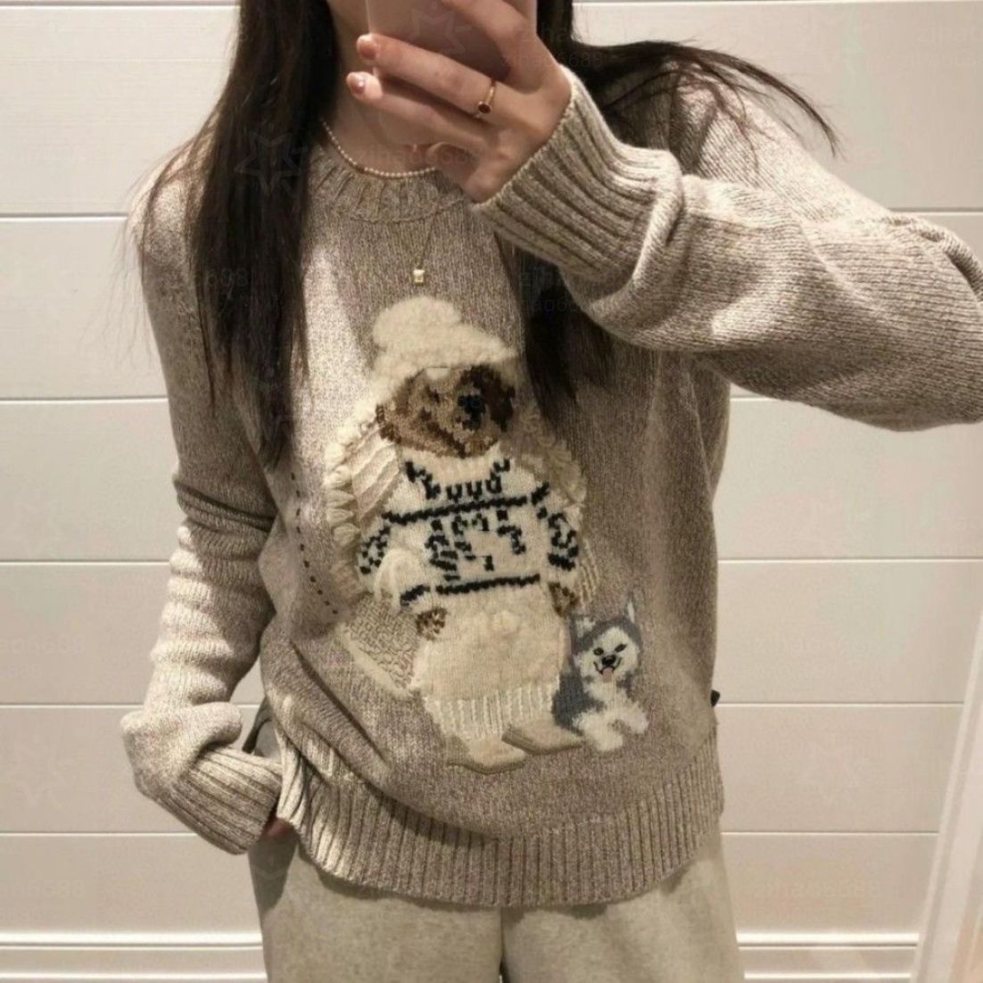 Women's Sweaters Designer Sweaters Winter Soft Basic Women Pullover Cotton Bear Pulls Fashion Knitted Jumper Teddy Bear Embroidery Unisex bear Sweaters