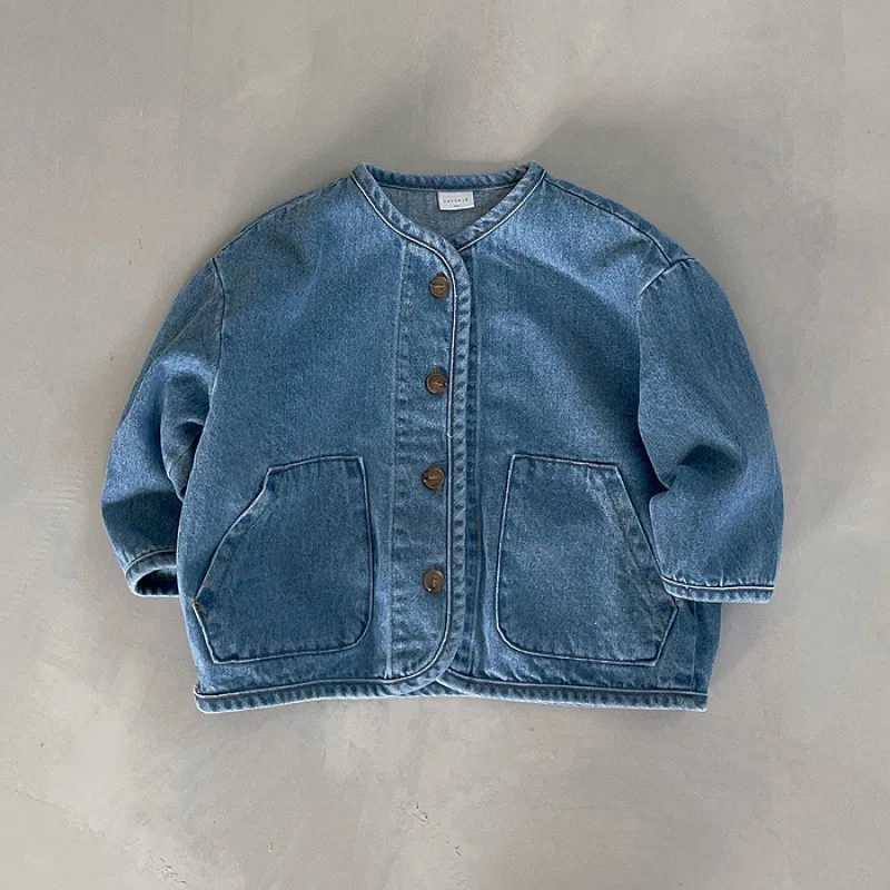 Korean Baby Boy Girl Cotton Denim Jacket Infant Toddler Child Jean Coat Kid Outwear Spring Autumn Kids Clothes C251013