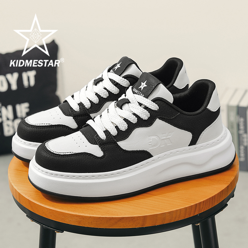 KIDMESTAR 2025 New Fashion Popular Men's Designer Men's White Shoes Sports Shoes Outdoor Board Shoes Casual Black Teacher Running Increase h