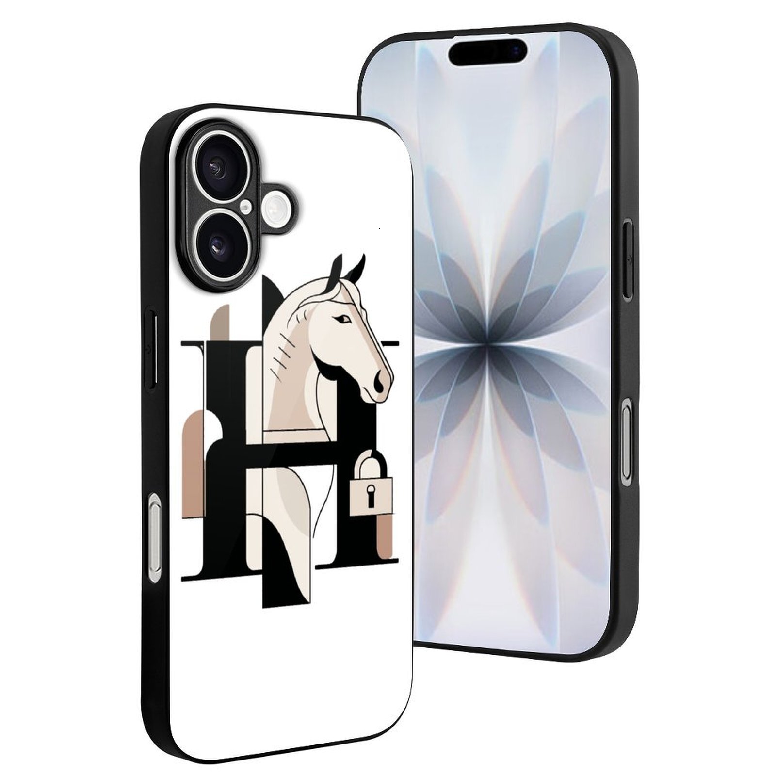 Her horse H Designer iphone case 17 16 15 case luxury case for iPhone 17 16 15 Pro Case: Customized glass style Phone Cases Slim Anti Yellowing Milita