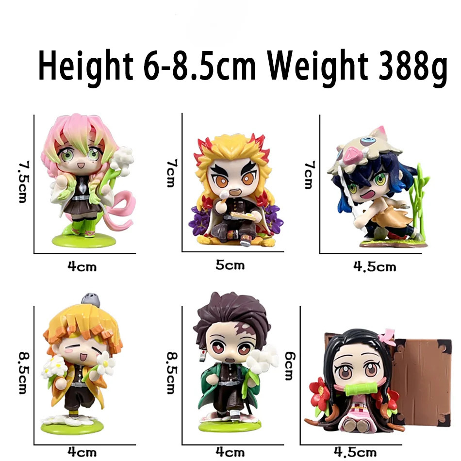 Demon Slayer Tanjiro Kamado Nezuko anime cartoon figure blind box creative personalized statue model ornament surprise gift w251010