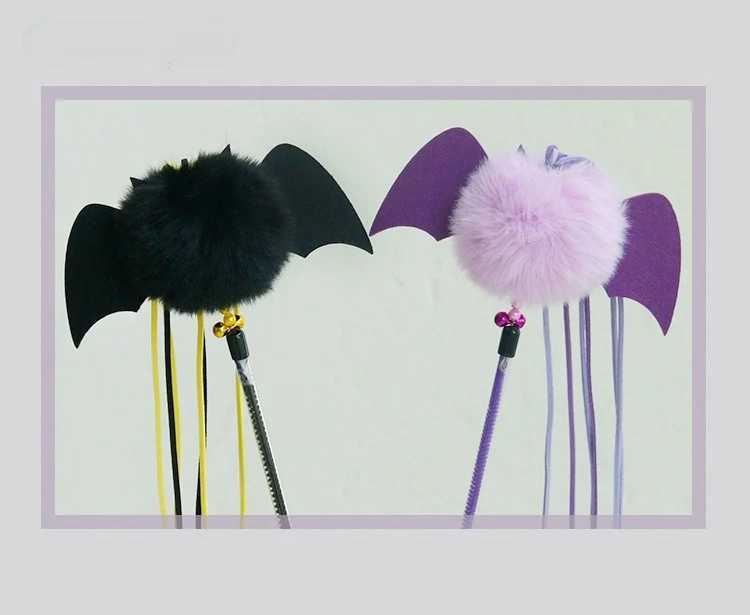 Halloween Cat Wand Toys Interactive Cat Teasing Stick Themed Toy Multifunctional Wand Toy Kitten Stick Funny Pet Launcher C251013