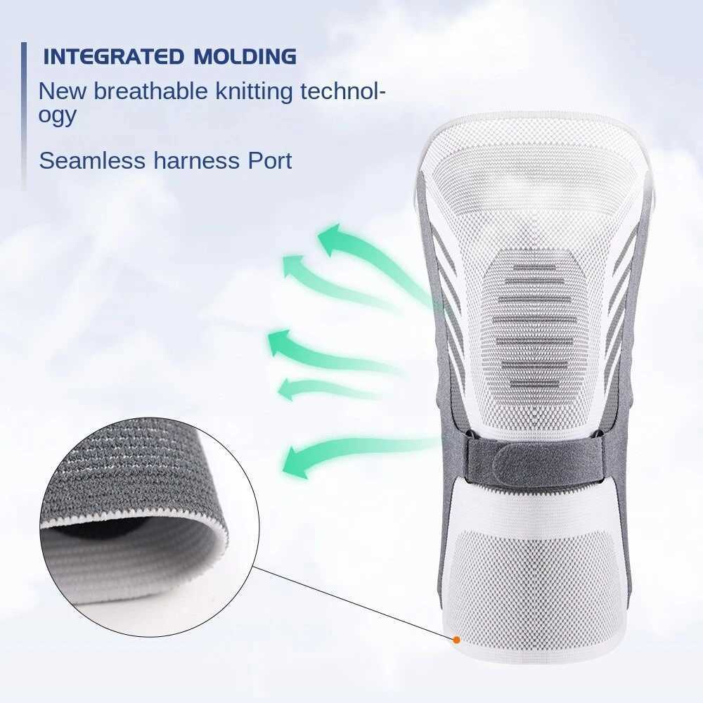 1PC Knee Compression Sleeve for Knee Pain Knee Support Brace with Side Stabilizers Patella Tendon Strap for Working Kneepad C251013