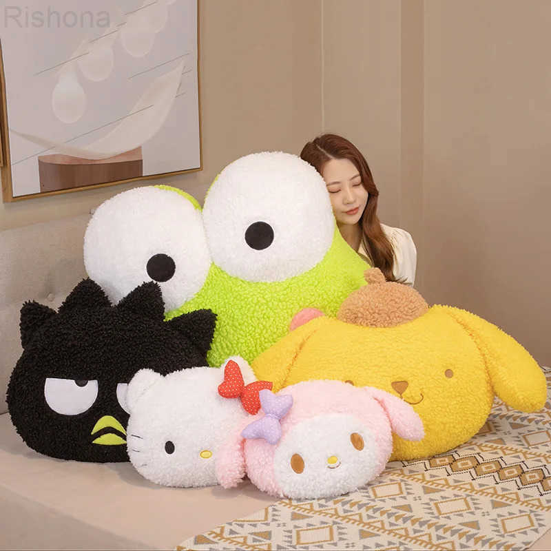 Sanrio My Melody Pom Purin Plush Toy Soft Stuffed Anime Badtz Maru Keroppi Back Cushion Sofa Decorative Pillow Christmas Gifts Girl H251125