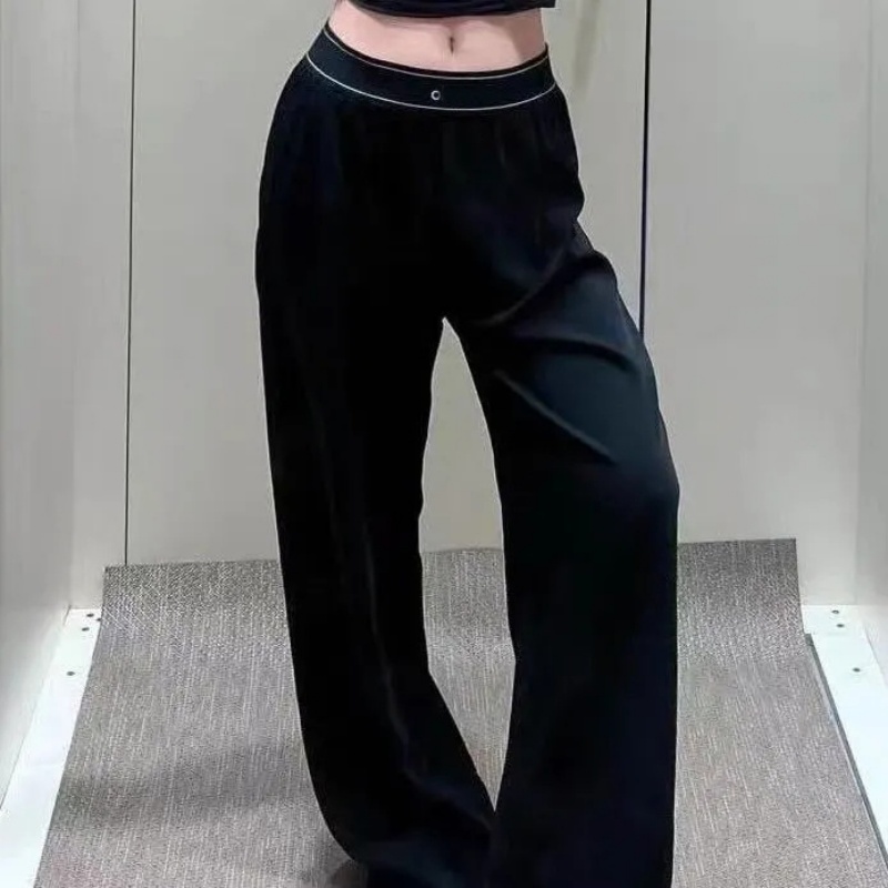 Yoga pants Black casual quick-drying pants designer Fitness pants luxury Casual pants Straight-leg wide-leg floor-length pants EXW2510131