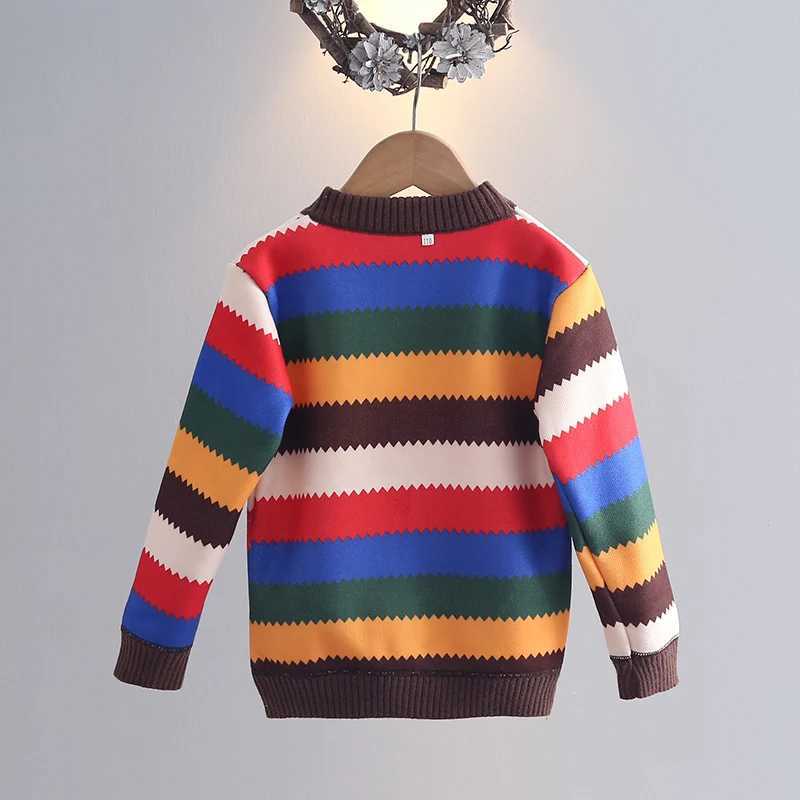 Boys and Girls Sweaters Thickened AutumnWinter New Fashionable Childrens Knitted Sweaters Girls and Boys Tops C251013