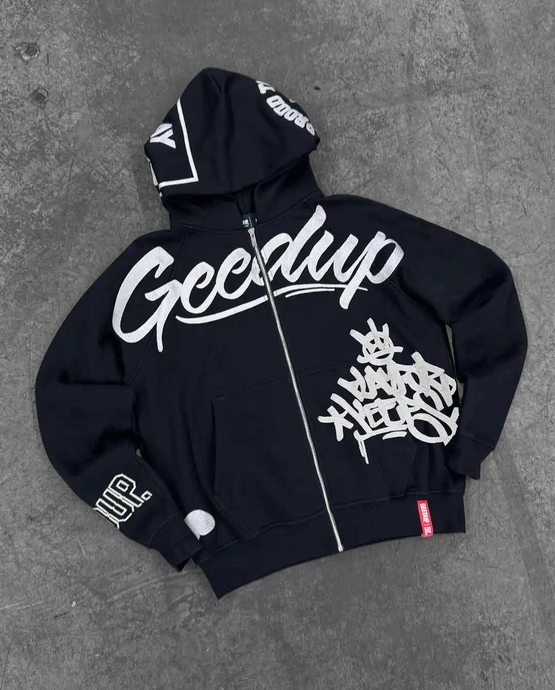 Harajuku style GEEDUP New Fashion Vintage Letter Embroidery Hoodies Harajuku Hip Hop Oversized Hoodies Sweatshirts Casual JacketXJ251013