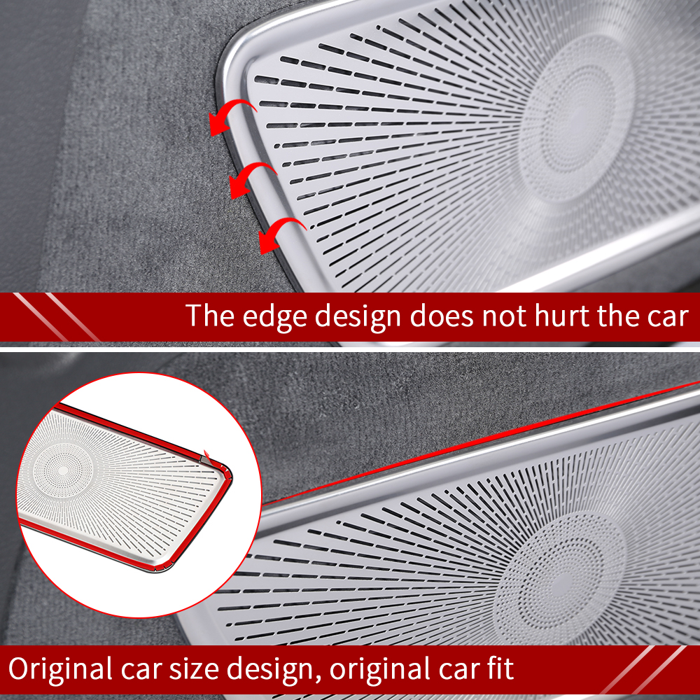 Car Stainless Steel Trunk Air Outlet Frame Trim Trunk Vent Net Decoration for Mercedes Benz GLS X167 GLS450 GLS580 GLS63 AMG 2020-2025 Interior Access