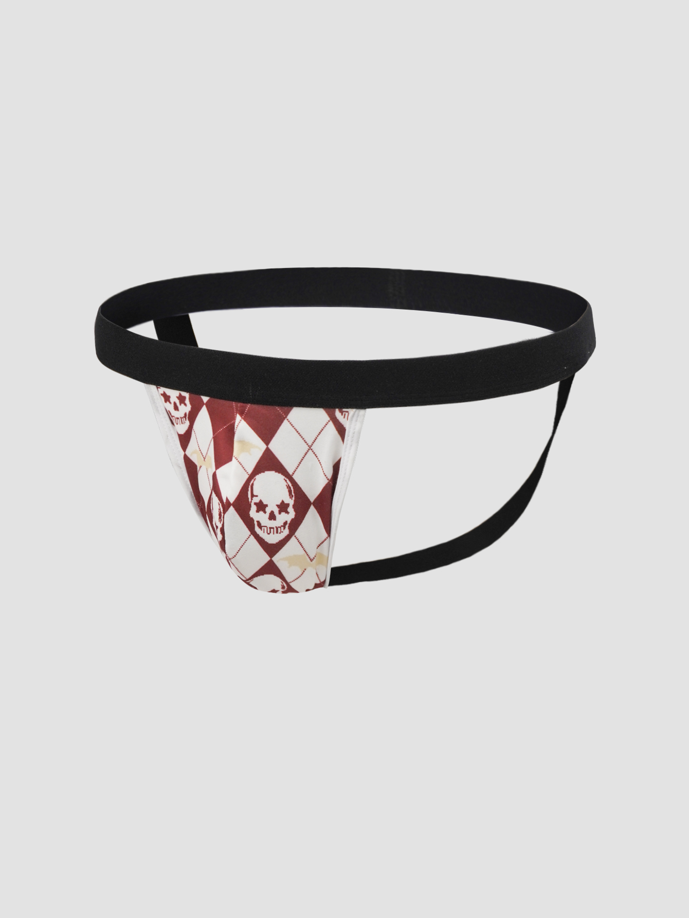 Men's G-Strings-Men's Skull Print Thong, Men's Sexy Printed Thong, Moisture-Wicking & Breathable, Stylish Personality Thong-4.1