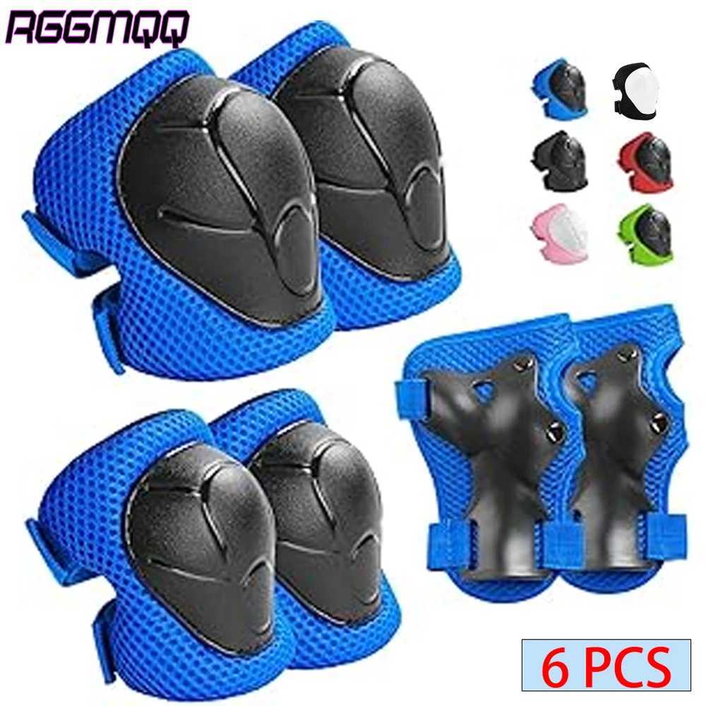 6PCS Kids Protective Gear Set Knee Pads for 314 Years Toddler Knee Elbow Pads with Wrist Guards 3 in 1 for Skating Cycling C251013