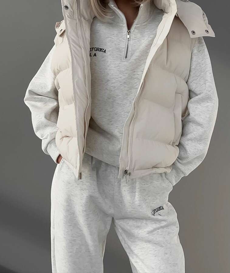 Autumn Winter New Fashion Trend Hot Girl Street Style Thickened Warm Vest Sleeveless Cotton Jacket B5