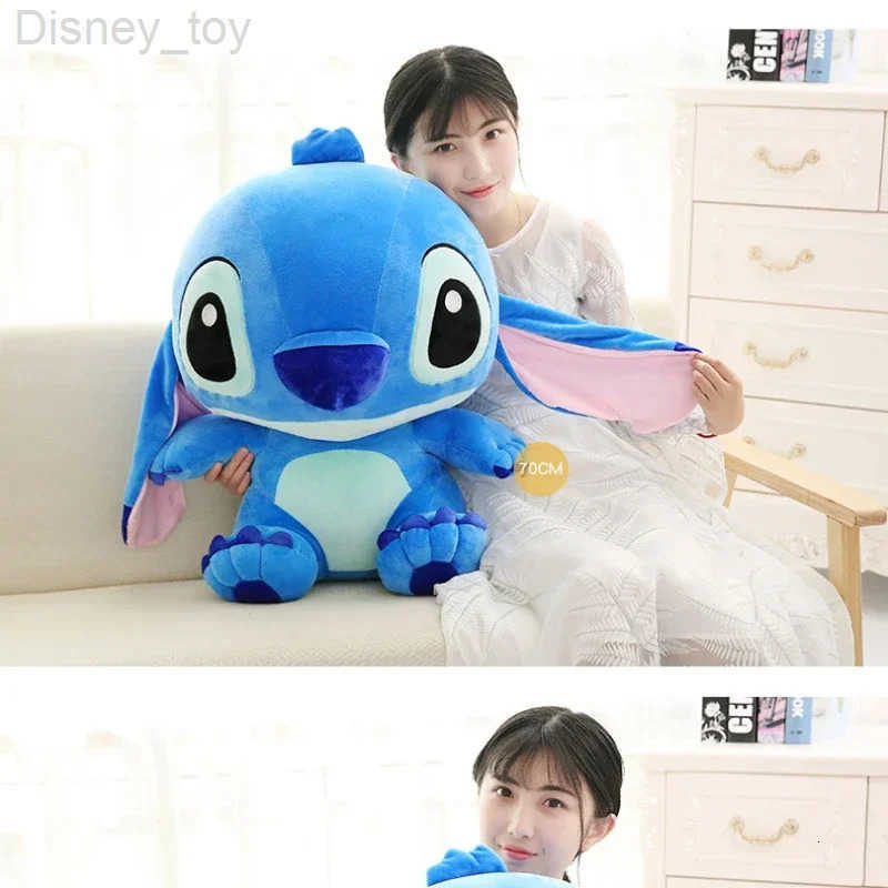 Disney Cartoon Blue Pink Stitch Plush Dolls Anime Toys Lilo and Stitch 35CM Stich Plush Stuffed Toys Christmas Kids Gift H251013