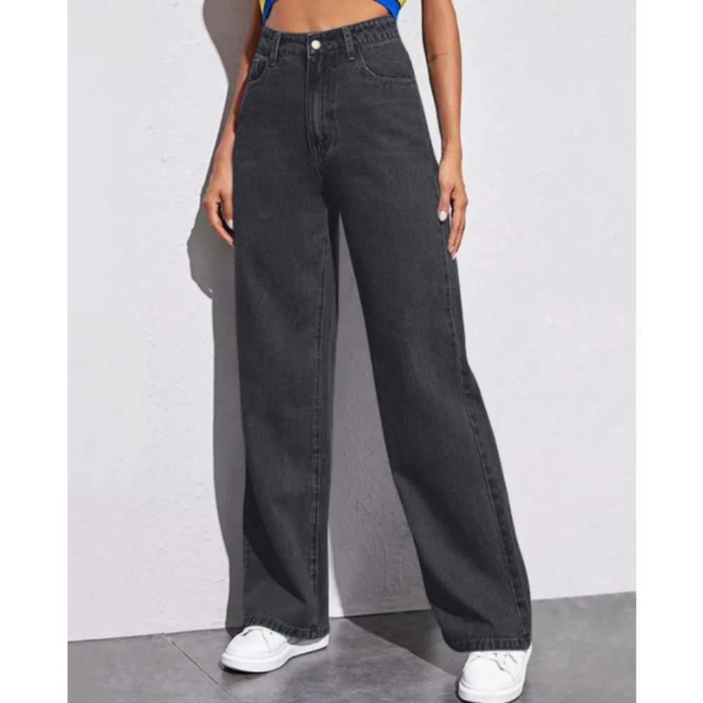 Autumn and Winter New Mopping Wide Legs Europe and The United States Loose High Waist Straight Slim Jeans WomenT251013