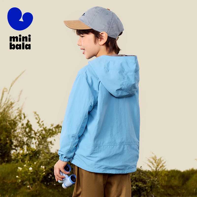 Mini Bala Hooded Jacket Kids 2025 Autumn Waterproof Windproof Softshell Outerwear for Boys and Girls C251013