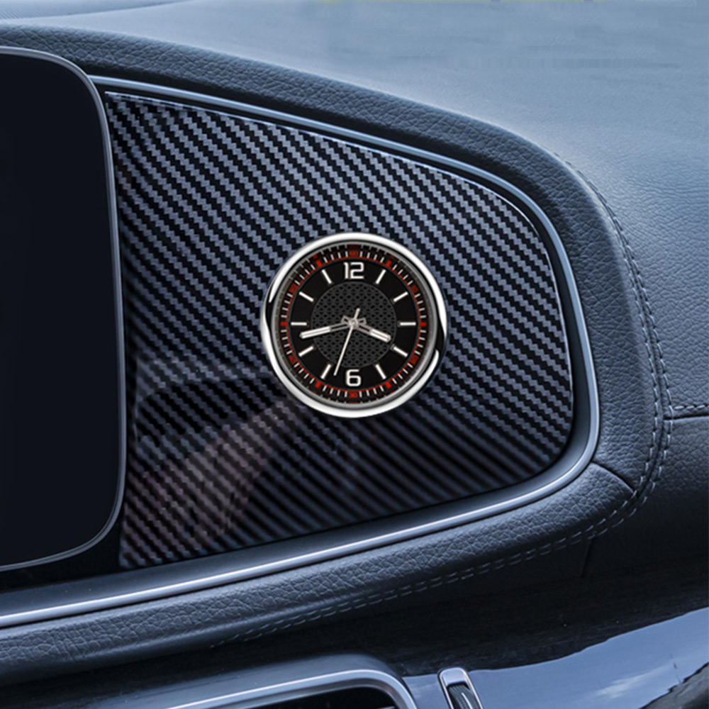 Car Center Console Clock Quartz Watch Carbon Fiber Cover Trim for Mercedes Benz GLE Class W167 Coupe C167 GLS63 X167 AMG 450 350 Accessories