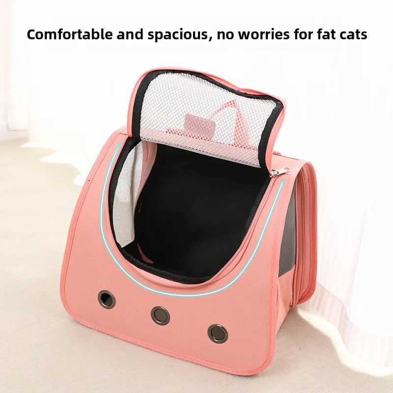 Cat bag portable backpack for going out foldable portable breathable cat bag backpack walking cat bag pet supplies C251013