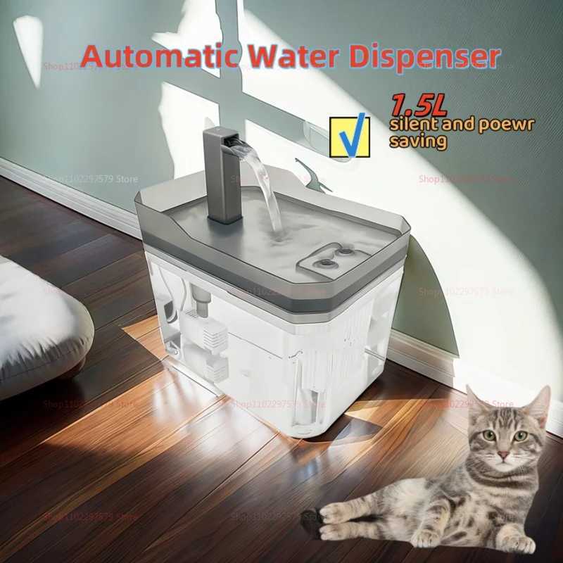 15L Cat Water Fountain Automatic Filter USB Drinking Dispenser Water Circulation Quiet Pet Water Fountain Cats Small Pets C251013