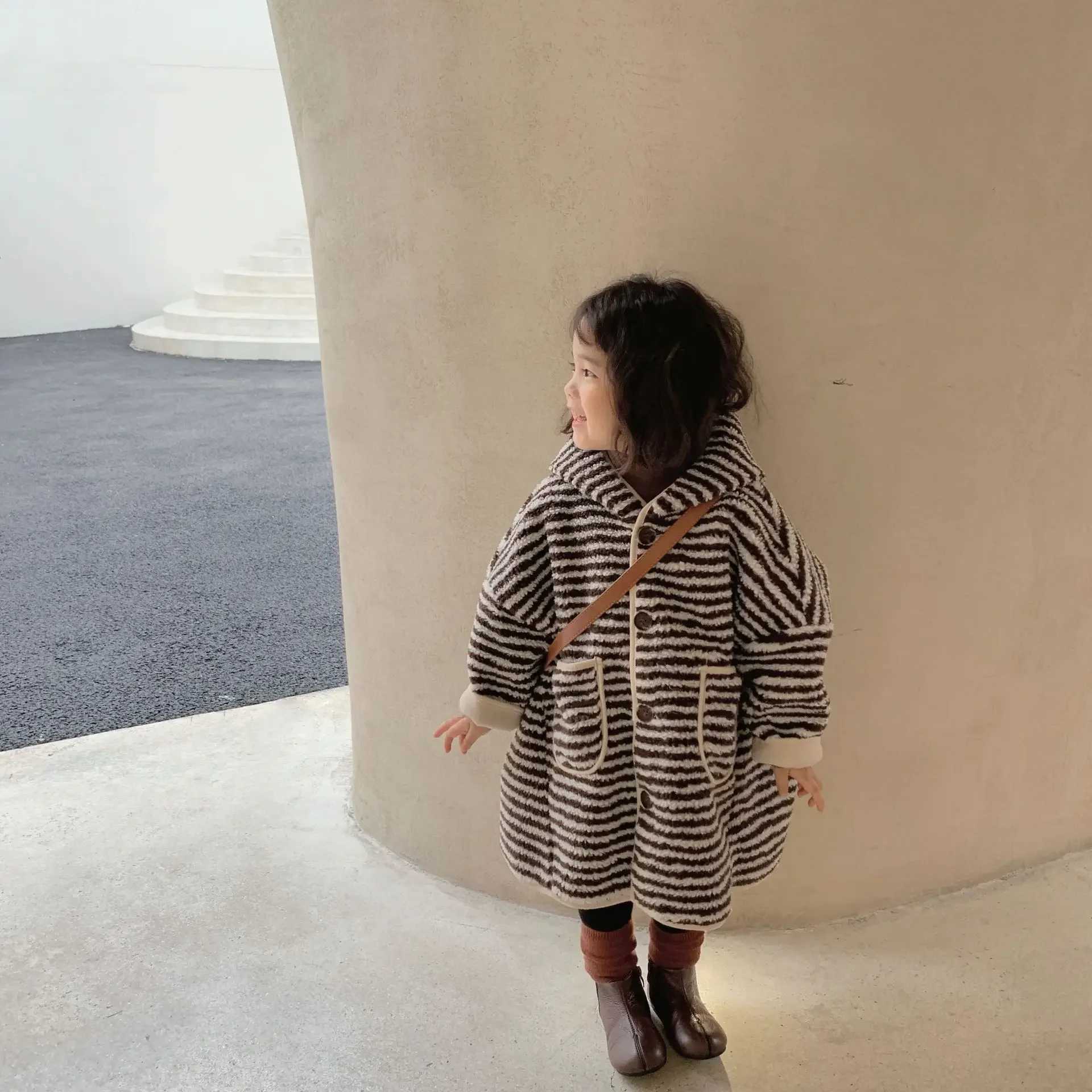 Childrens Coats Striped Hoodie Kids Jackets for Girls Baby Girl Winter Clothes Girls Coat Winter Jacket Kids Girl C251013
