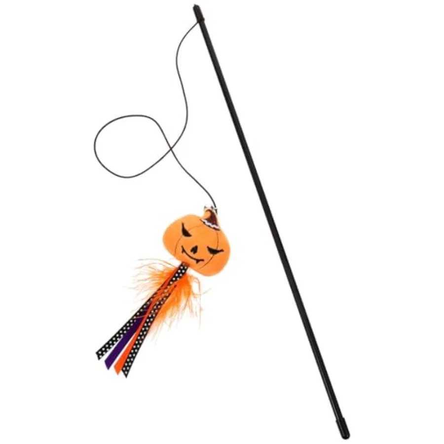 Halloween Cat Wand Toys Interactive Cat Teasing Stick Halloween Themed Toy ltifunctiol Wand Toy Kitten Stick Funny Pet Launcher C251013