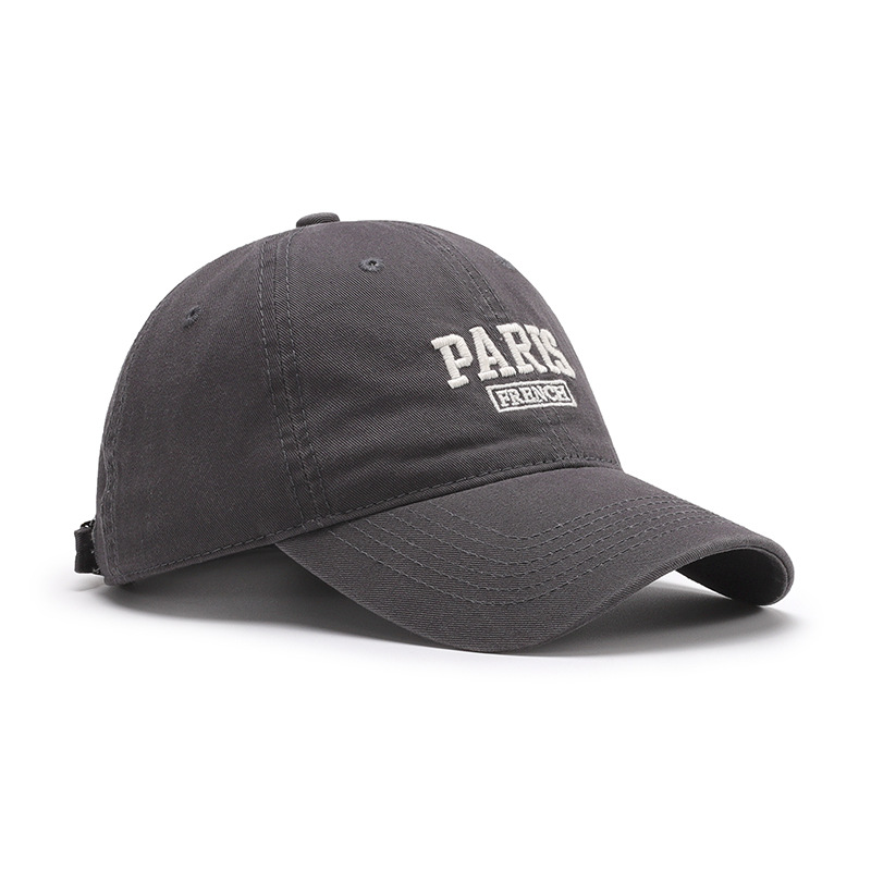 100% Cotton 3D Embroidery 6 Panels Sports Street Style Baseball Cap Unisex Adult Headwear