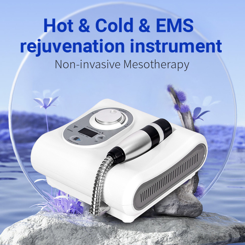 Cool + Hot Facial Electroporation Cryotherapy RF Beauty Machine Anti-aging Skin Rejuvenation Skin Cooling Tight Machine