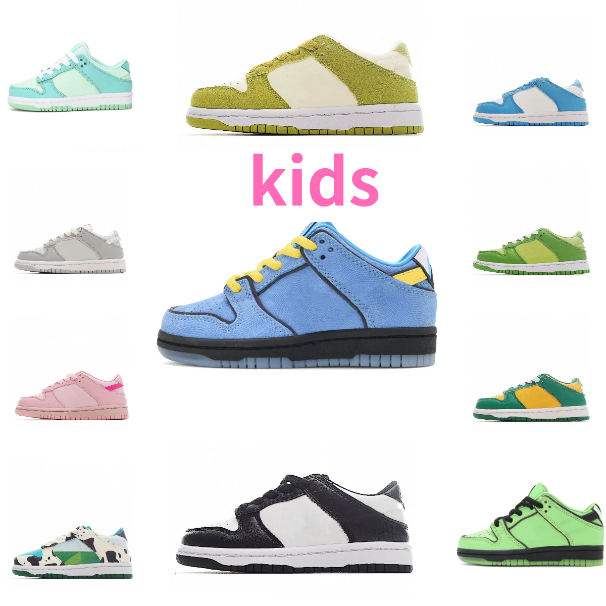 Trainers Kids Buttercup Low Casual Shoes Designer Girls Boys Sports Baby Girls Tennis Black White Classic UNC Sean Cliver Bred Jogging Chicago Outdoor Sneakers B69