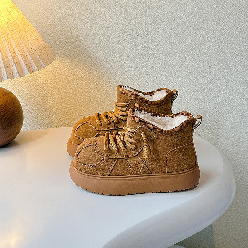 Kids Boots for Youth Child Toddler Winter Plush Warm Boots Kidszworld Boy Girl Bigh Children Non Slip Boots Cotton Shoes Size 26 - 38 C01095