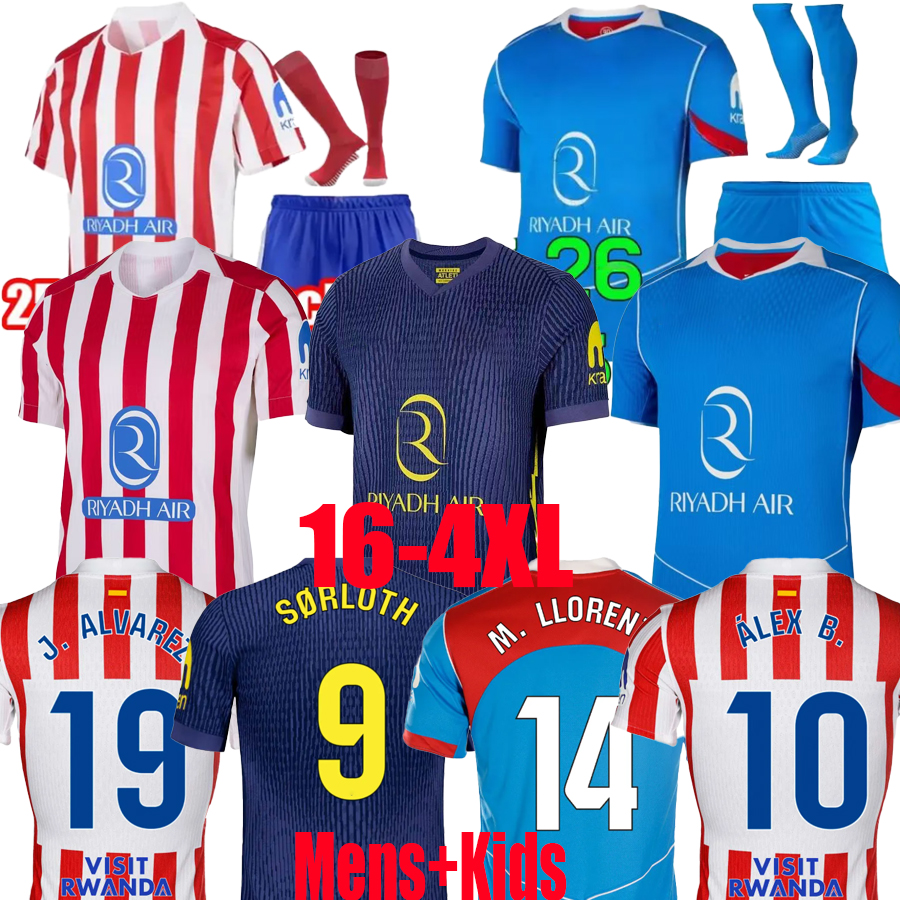 25 26 Atleticos de Madrid ALEX B HANCKO soccer jerseys GRIEZMANN JOHNNY 2025 2026 J.ALVAREZ M.LLORENTE KOKE SAUL Correa LEMAR football shirt kids sets uniforms
