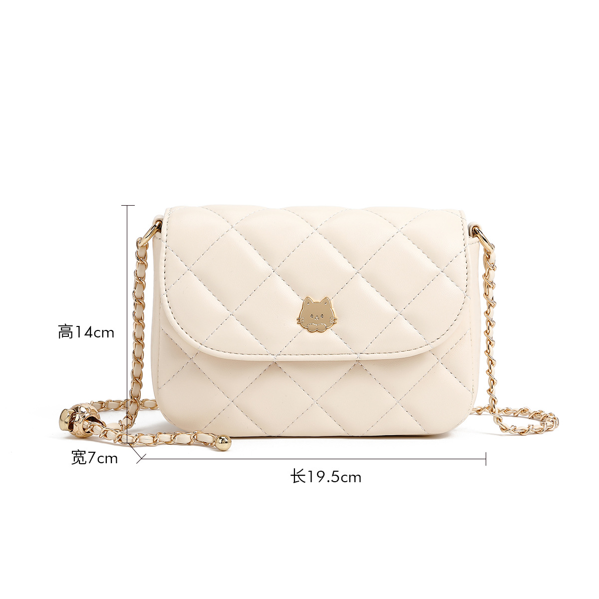 Cow & Kitty designer bag free shipping 2025 new diamond Lattice cross body bag fashionable and versatile light luxury chain small square bag for woman