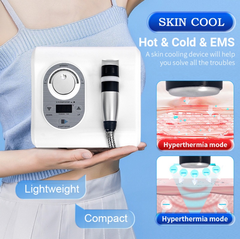 Cool + Hot Facial Electroporation Cryotherapy RF Beauty Machine Anti-aging Skin Rejuvenation Skin Cooling Tight Device Selling Well