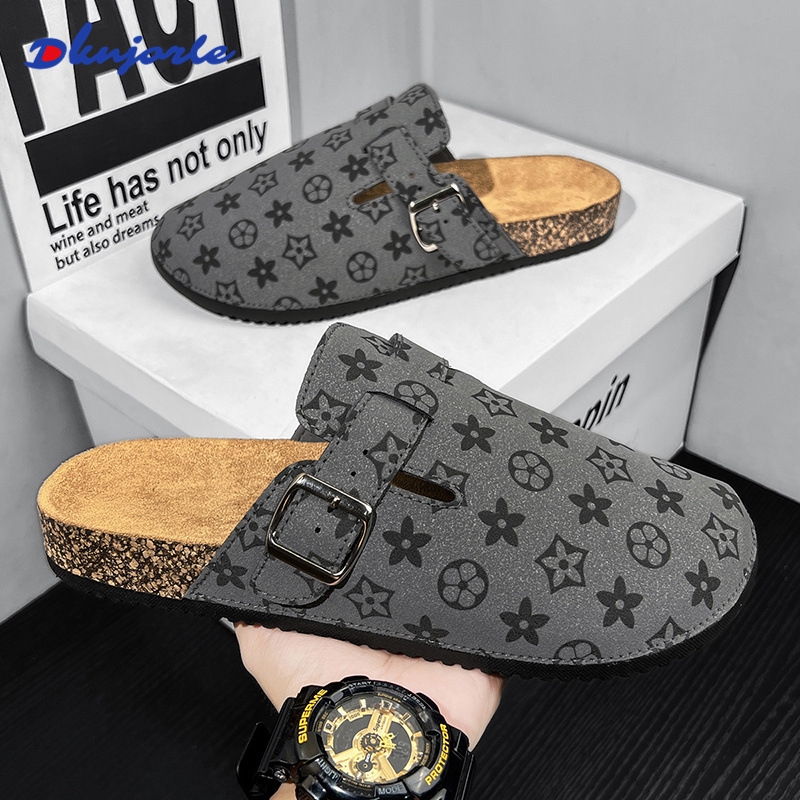 Designer Slippers for men and women: Summer half-slipper for outerwear, fashionable, comfortable and versatile. One-step flip-top casual cool slippers