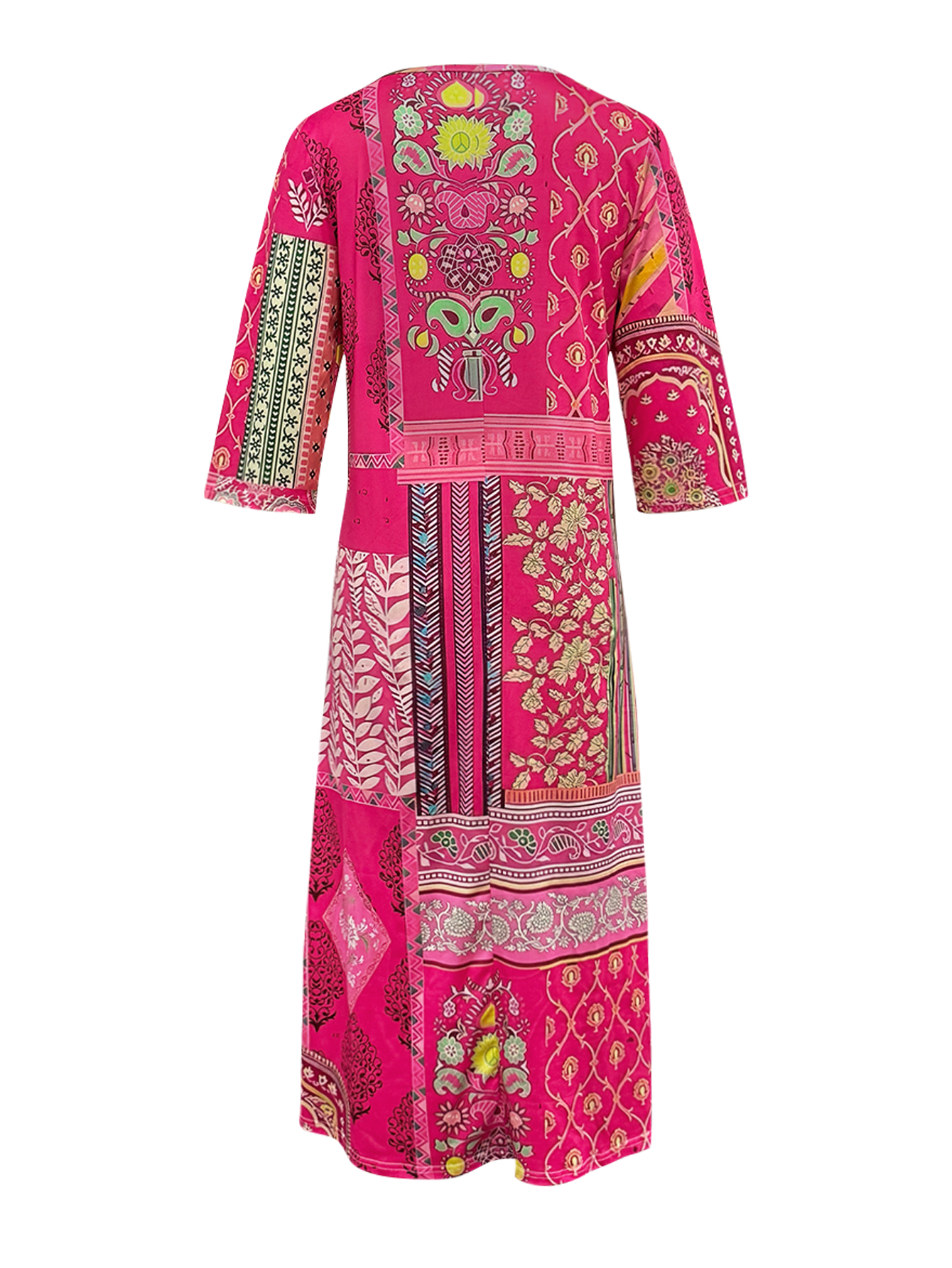 Women's Summer New Floral Printed Maxi Dress - Fashionable Beach & Vacation Casual Dress-CF51083