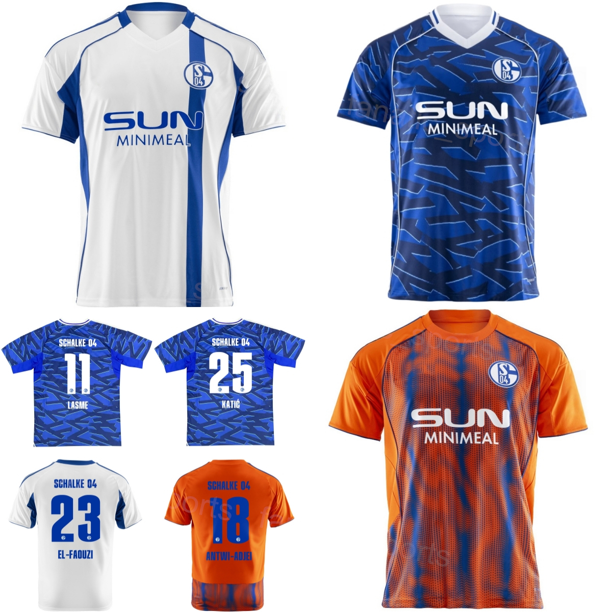 Club Team 25-26 Man Schalke 04 1 KARIUS Soccer Jerseys 25 KATIC 9 SYLLA 19 KARAMAN 4 KURUCAY 39 REMMERT 5 BECKER 11 LASME 23 EL-FAOUZI 18 ANTWI-ADJEI Football Shirt Kits