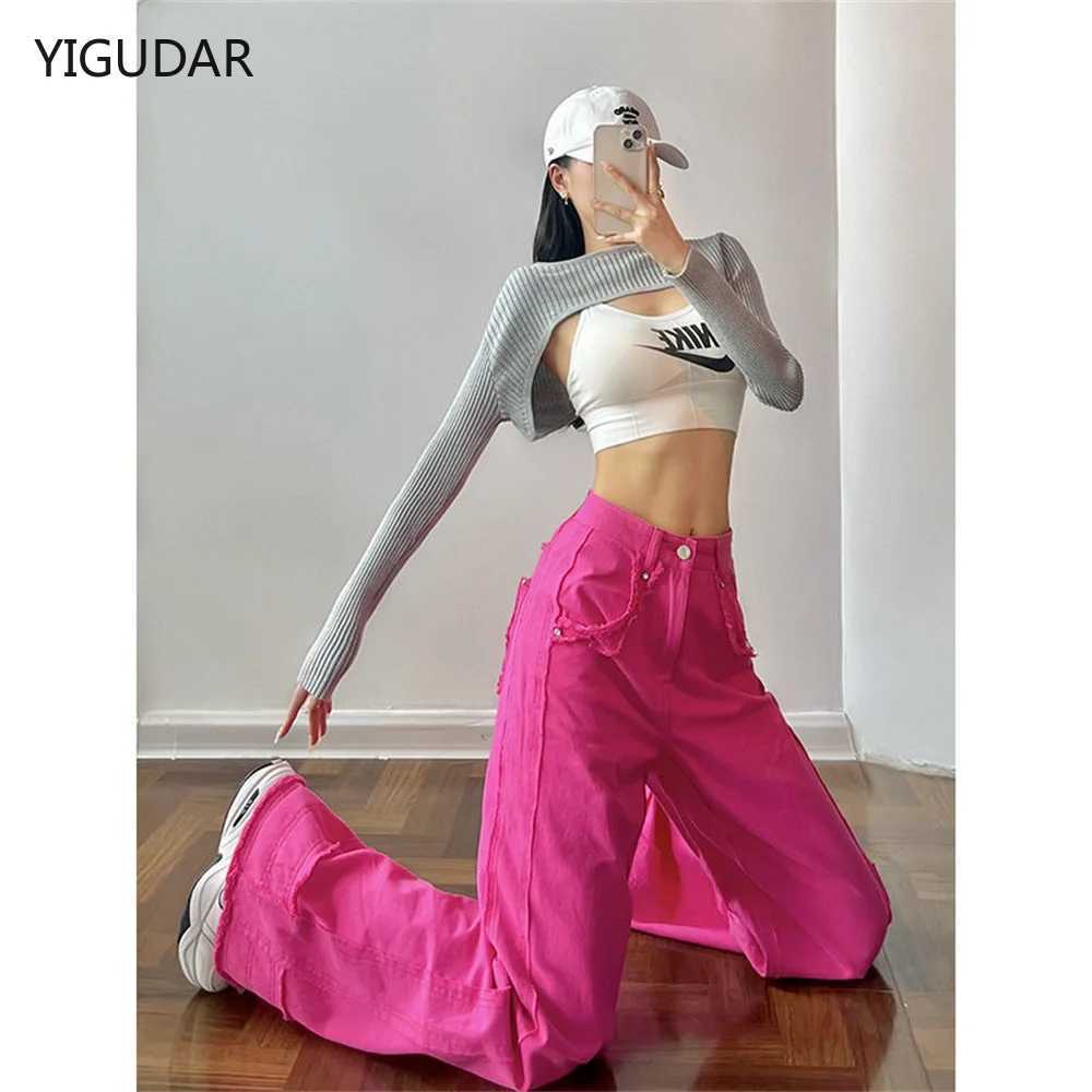 Woman Jeans High Waist Wide Leg Denim Streetwear Vintage Quality 2022 Straight Pants high street female widelegged jeansT251013