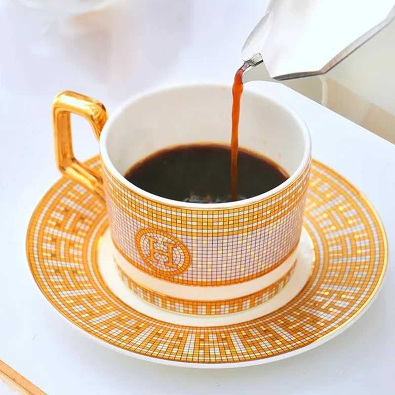 ar and elegant bone coffee cup set European style coffee cup Aima H standard flower tea afternoon tea H251013