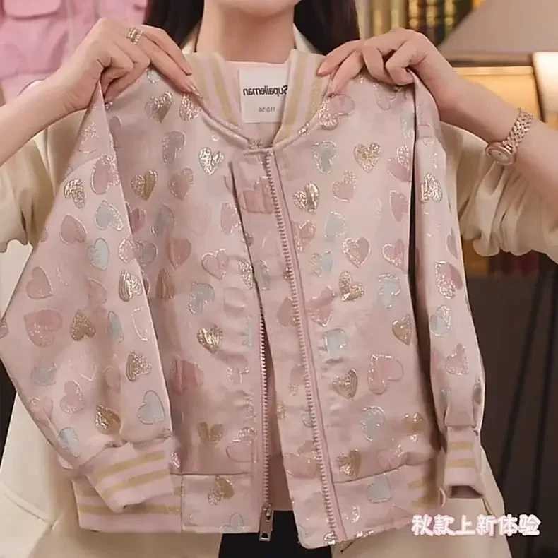 Girls Chinese Style Embroidered Baseball Jacket Autumn Jacquard Coat Windbreaker for Big Kids Lightweight Vintage Outerwear C251013