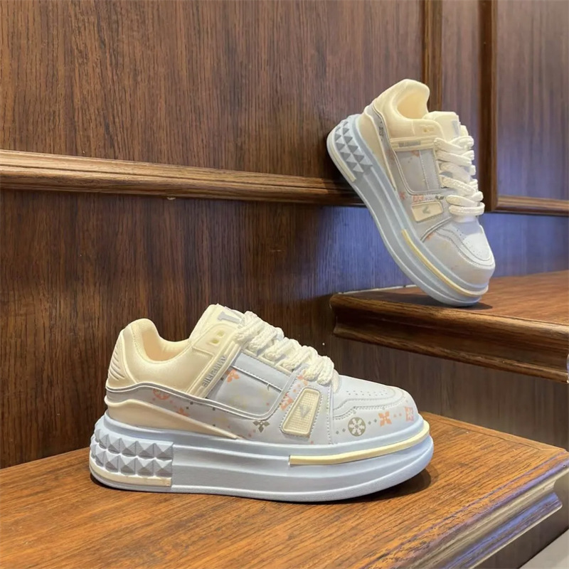 Free shipping designer Casual Shoes Thick soft soled casual sports for men fashionable comfortable running shoes doudoune Polished white