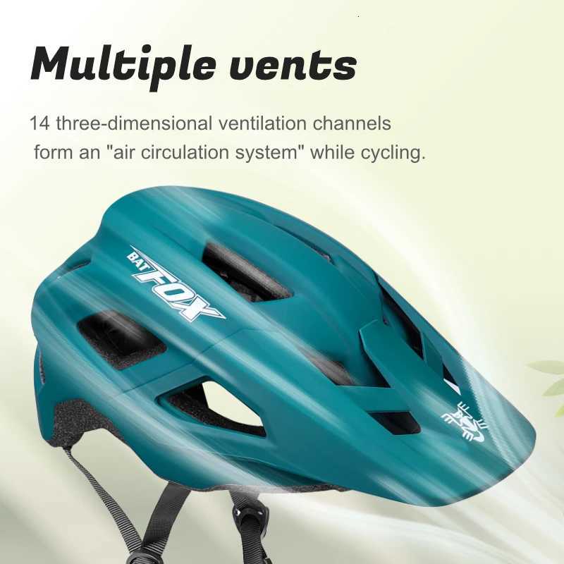 BATFOX Professional Bike Helmet Man Women Lightweight PC ShellEPS Liner Adjustable OffRoad Cycling Safety MTB bicycle helmets D251013