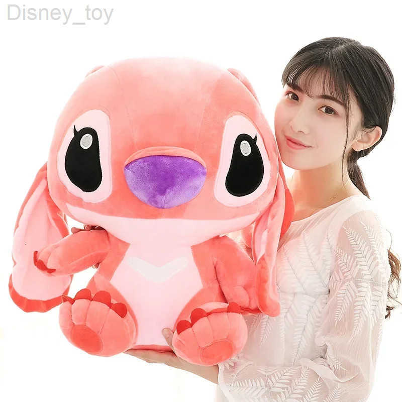 Disney Cartoon Blue Pink Stitch Plush Dolls Anime Toys Lilo and Stitch 35CM Stich Plush Stuffed Toys Christmas Kids Gift H251013