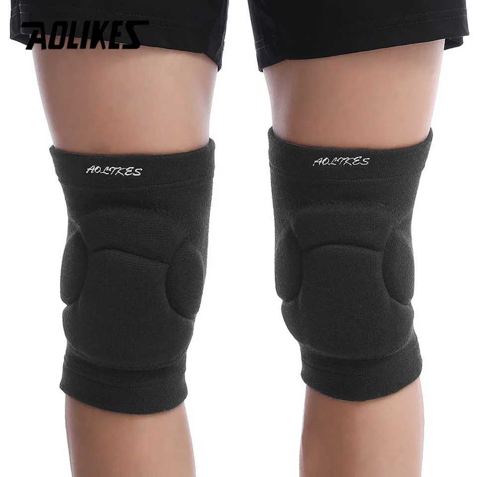 AOLIKES 1 Pair Sports Thickening Knee Pads Volleyball Extreme Sports Kneepad Brace Support Dancing Yoga Elastic Knee Protector C251013