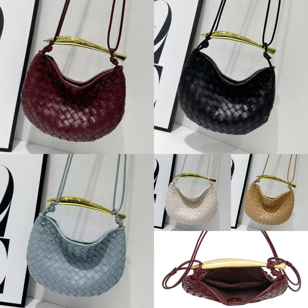 New limited-edition sardine hand-woven bag - tote bag for dumplings - casual and versatile handbag with shoulder strap and crossbody option
