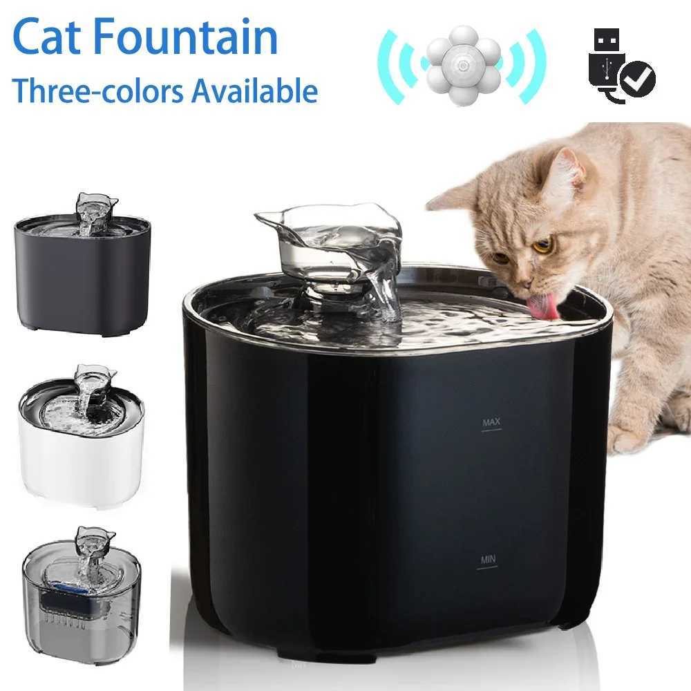 Cat Fountain Pets Water Fountain Cats Dispenser Auto Filter USB Electric Mute Cat Drinker Bowl Recirculate Filtring Drinker C251013