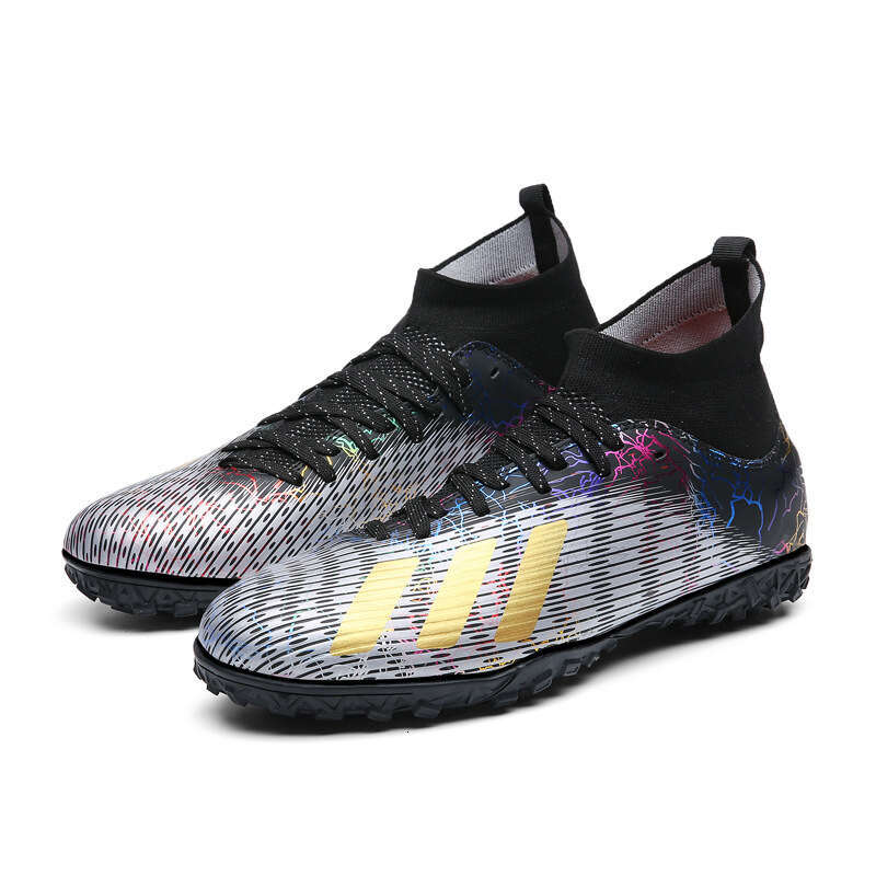 Overseas Men and Women Youth High-top Outdoor Sports Football Shoes Competition Training Breathable Non-slip