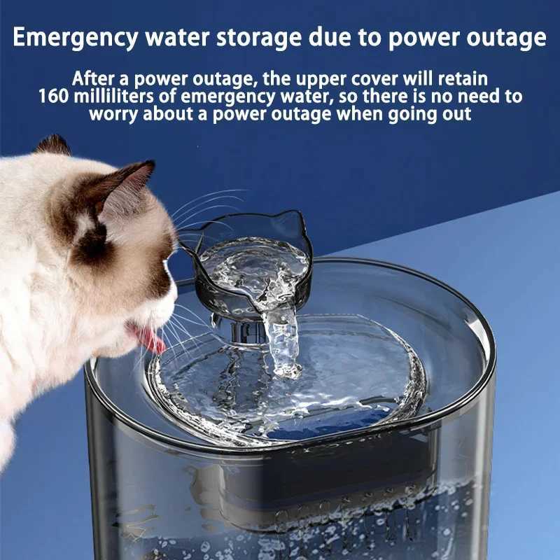 Cat Fountain Pets Water Fountain Cats Dispenser Auto Filter USB Electric Mute Cat Drinker Bowl Recirculate Filtring Drinker C251013