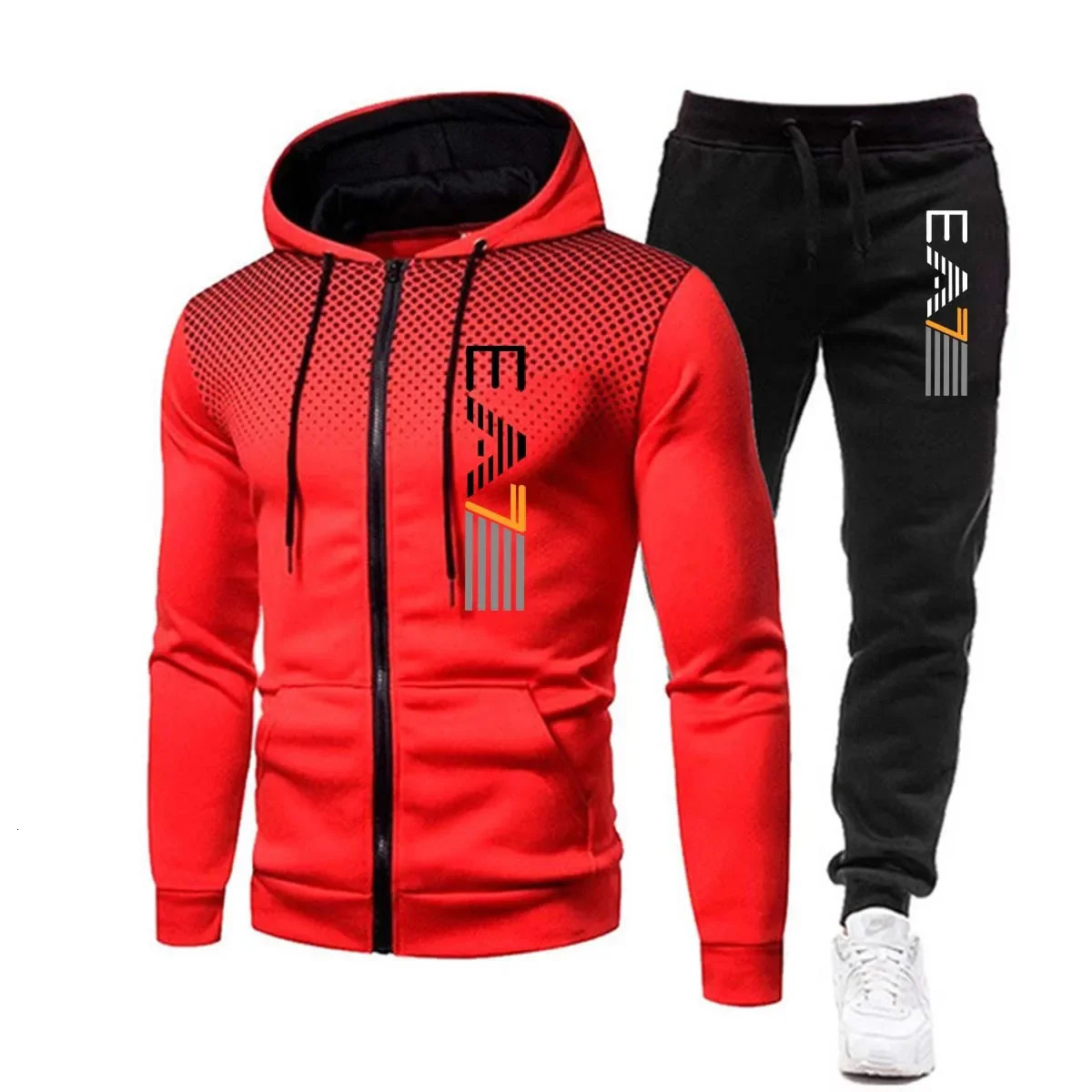 Fashion Tracksuit For Men Hoodie Fitness Gym Clothing Men Running Set Sportswear Jogger MenS Tracksuit Winter Suit Sports251010