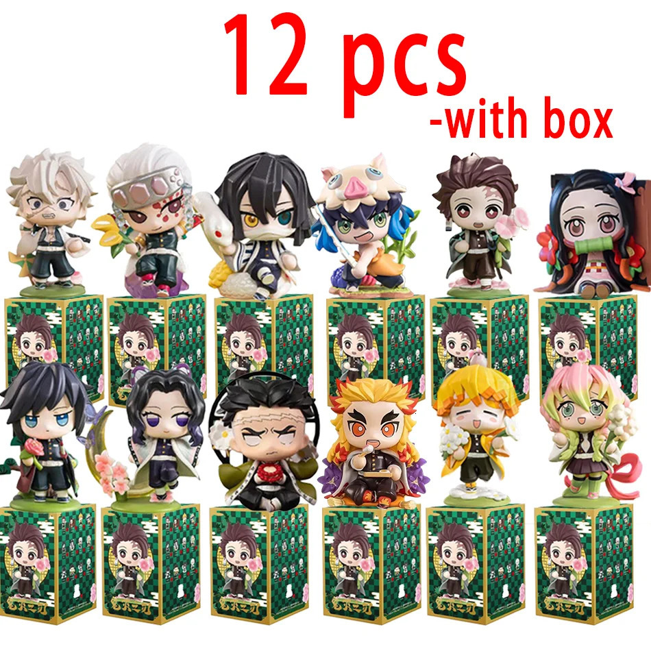 Demon Slayer Tanjiro Kamado Nezuko anime cartoon figure blind box creative personalized statue model ornament surprise gift w251010