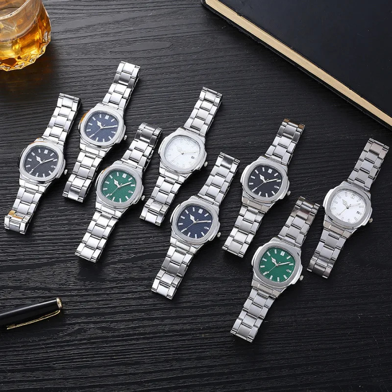Men Fashion Wristwatches Business ial Stainless Steel Strap Quartz Watch with Calendar for Mens ClockWithout Box 251008