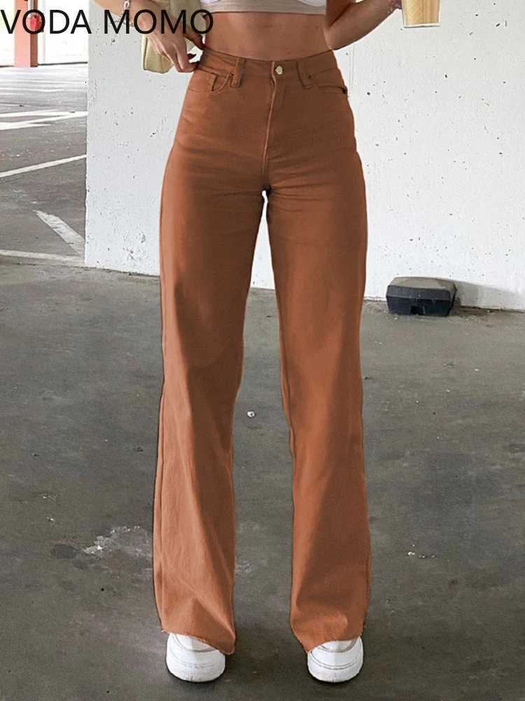 Womens Pure Cotton Trousers Hot Girl Style High Waist Slimming Denim Flared Pants Jeans Female Womens Black Casual PantsT251013