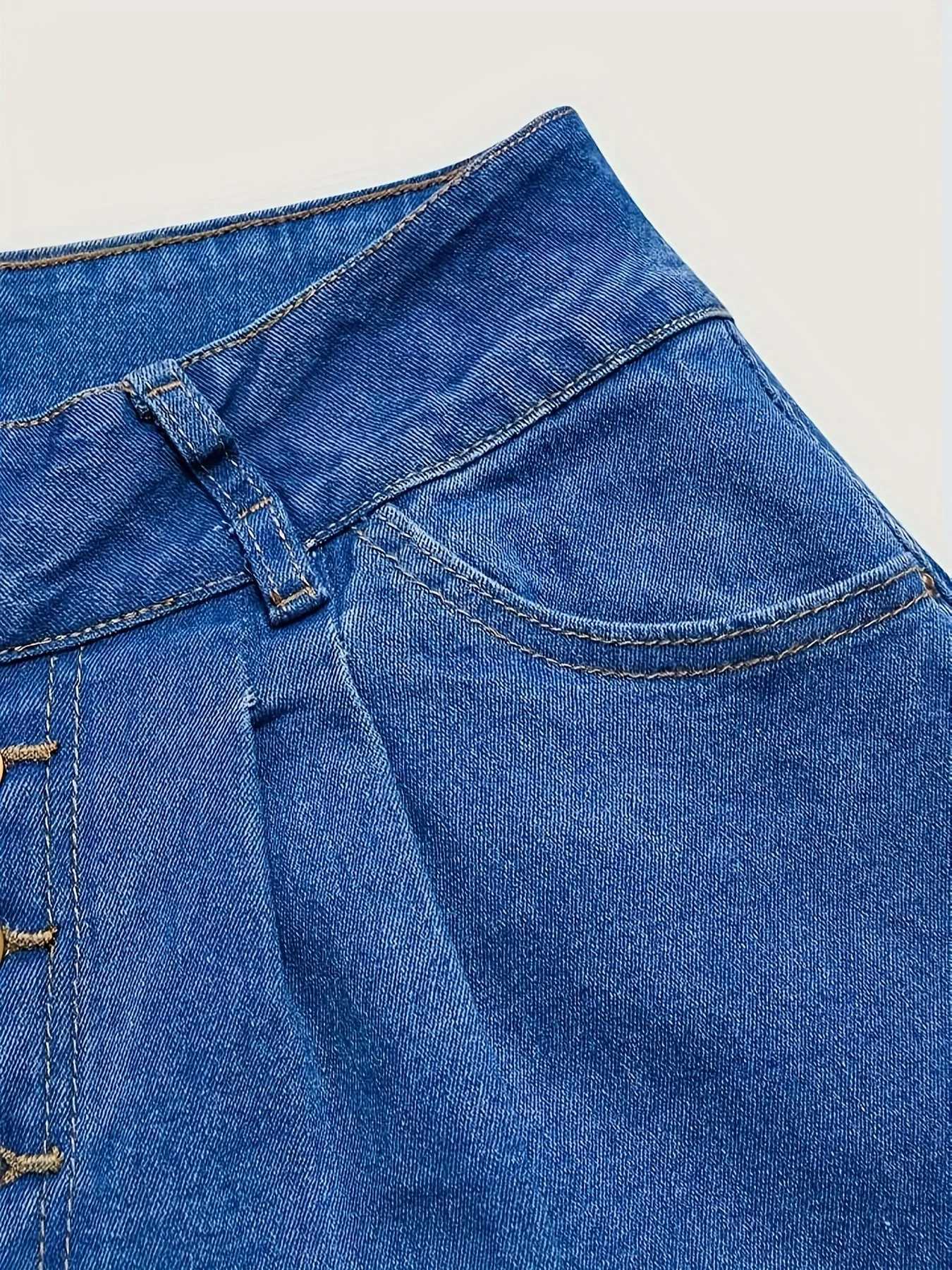 WomenS Plus Size Loose Fit Elastic Waist Jeans Casual Comfortable Straight Leg Denim Pants with Pockets AllSeason VersatileT251013