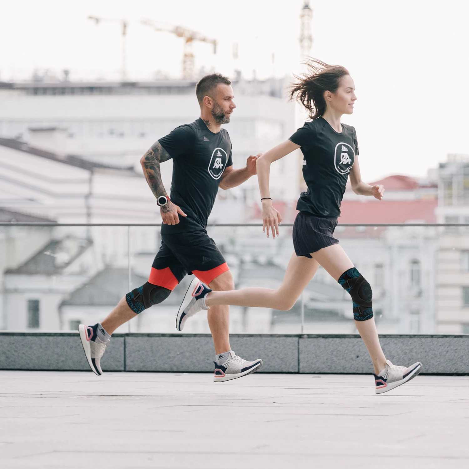 Knee Brace Support with Straps Side Stabilizers Patella Gel Pad Compression Sleeve for Knee Pain Meniscus Tear Running Working C251013